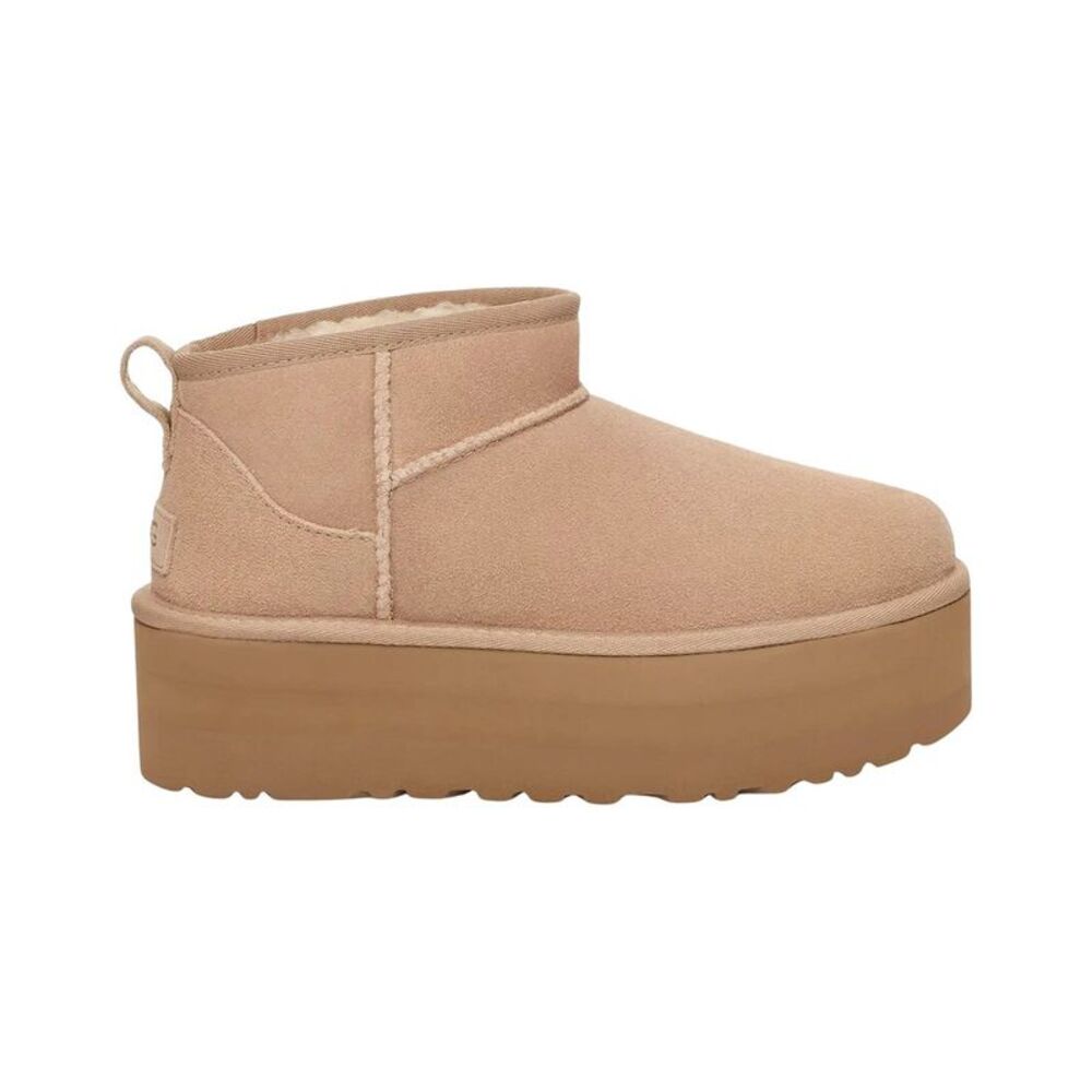 Ugg Classic Ultra Mini Platform Suede Boot, Beige